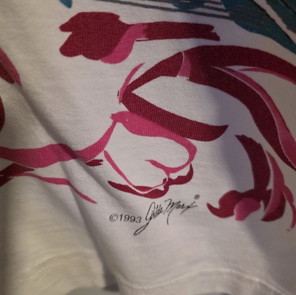 Gilda Marx Colorful Abstract Graphic T-Shirt One Size Vintage 1993 - Picture 14 of 15